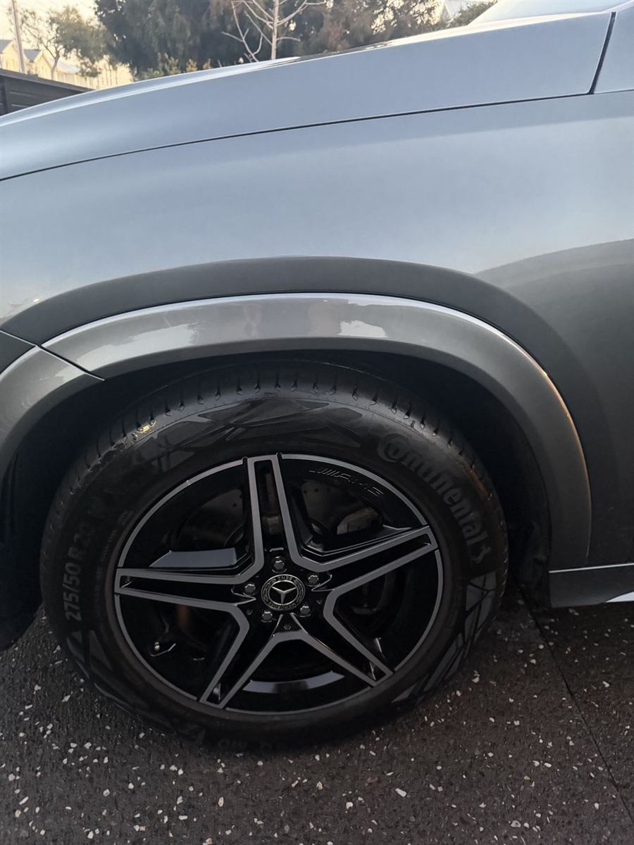 Cleaned and dressed alloy wheel and tyre